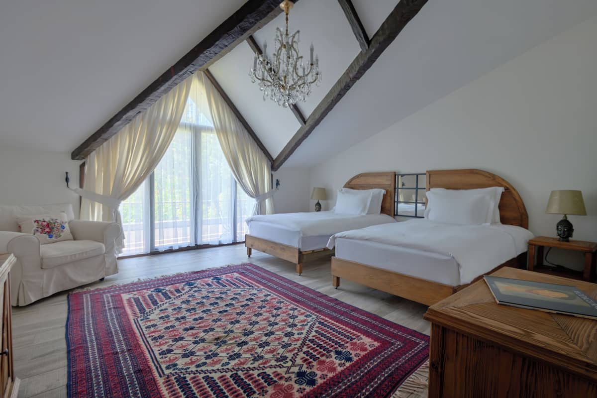 Habitación Deluxe con 2 camas individuales, vista al lago | Minibar, wifi gratis y ropa de cama