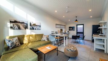 Deluxe Apartment, Patio | Living area