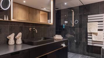 Free toiletries, hair dryer, bathrobes, towels