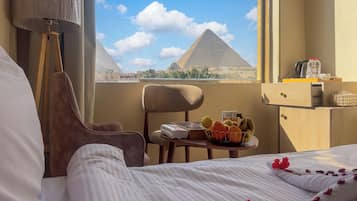 Panoramic Double or Twin Room, Multiple Beds, Mountain View | Egyptian cotton sheets, premium bedding, down comforters
