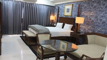 Luxury Room | Egyptian cotton sheets, premium bedding, memory-foam beds, desk