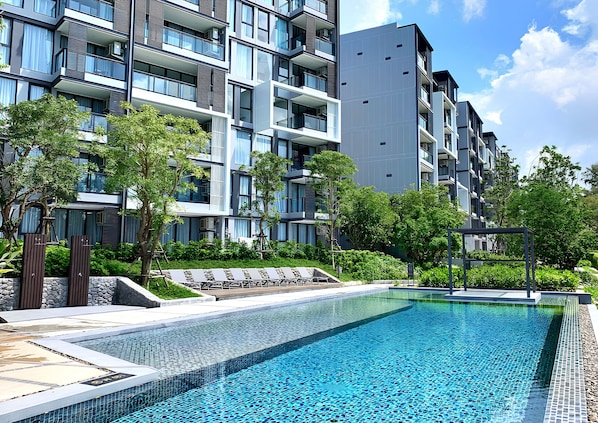 Outdoor pool - Cassia Residences Building 2 in Laguna by Banyan Living (Choeng Thale)