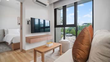 Two-Bedroom 2Ax Deluxe | Living area | 43-inch Smart TV with digital channels