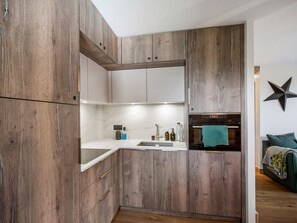 Private kitchen - Cozy apartment, mountain view - 4 guests (Courchevel 1650)