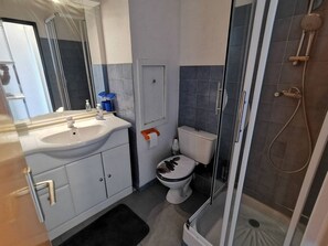 Bathroom - Studio with AC, sea view - 4 guests (Cap d'Agde)