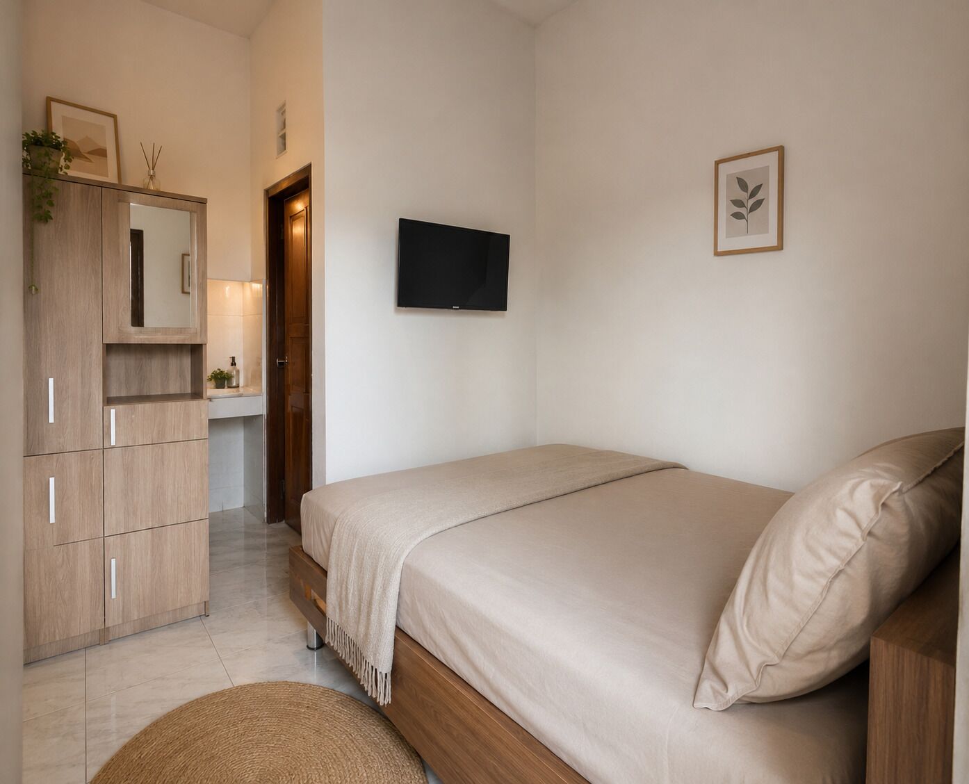 Basic Double Room | Desk, laptop workspace