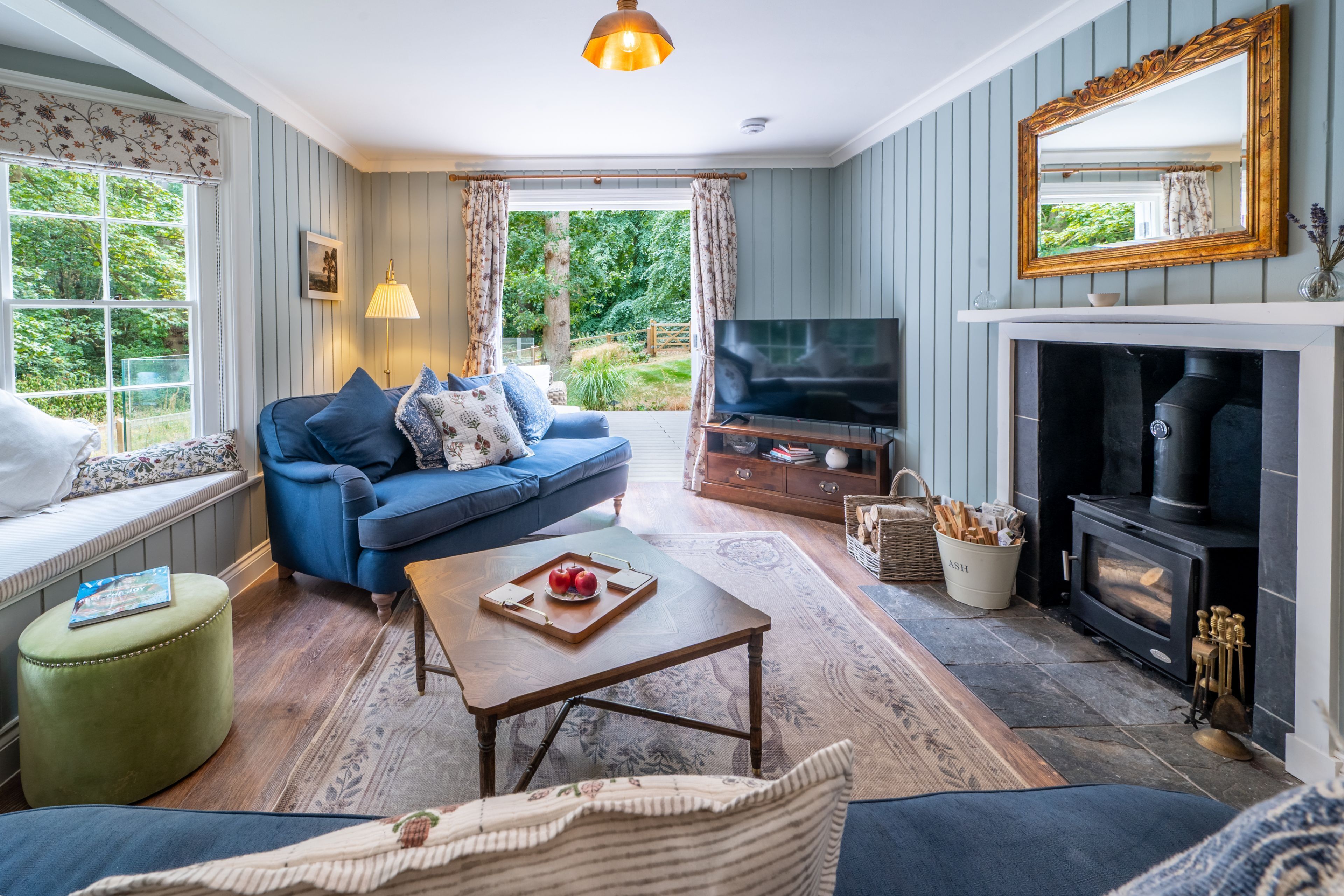 Smart TV, fireplace