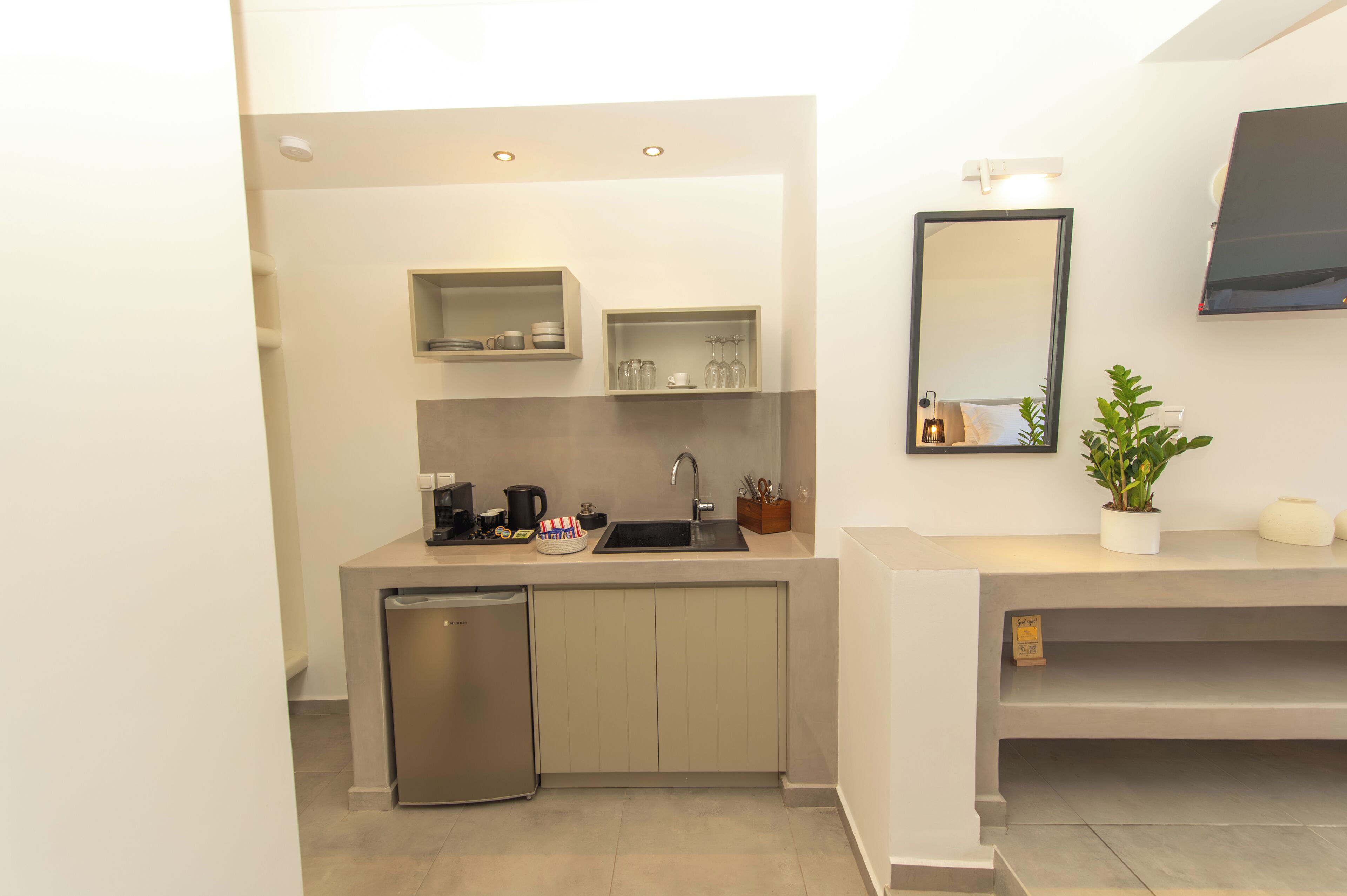 Deluxe suite, balkon, uitzicht op zee | Interieur