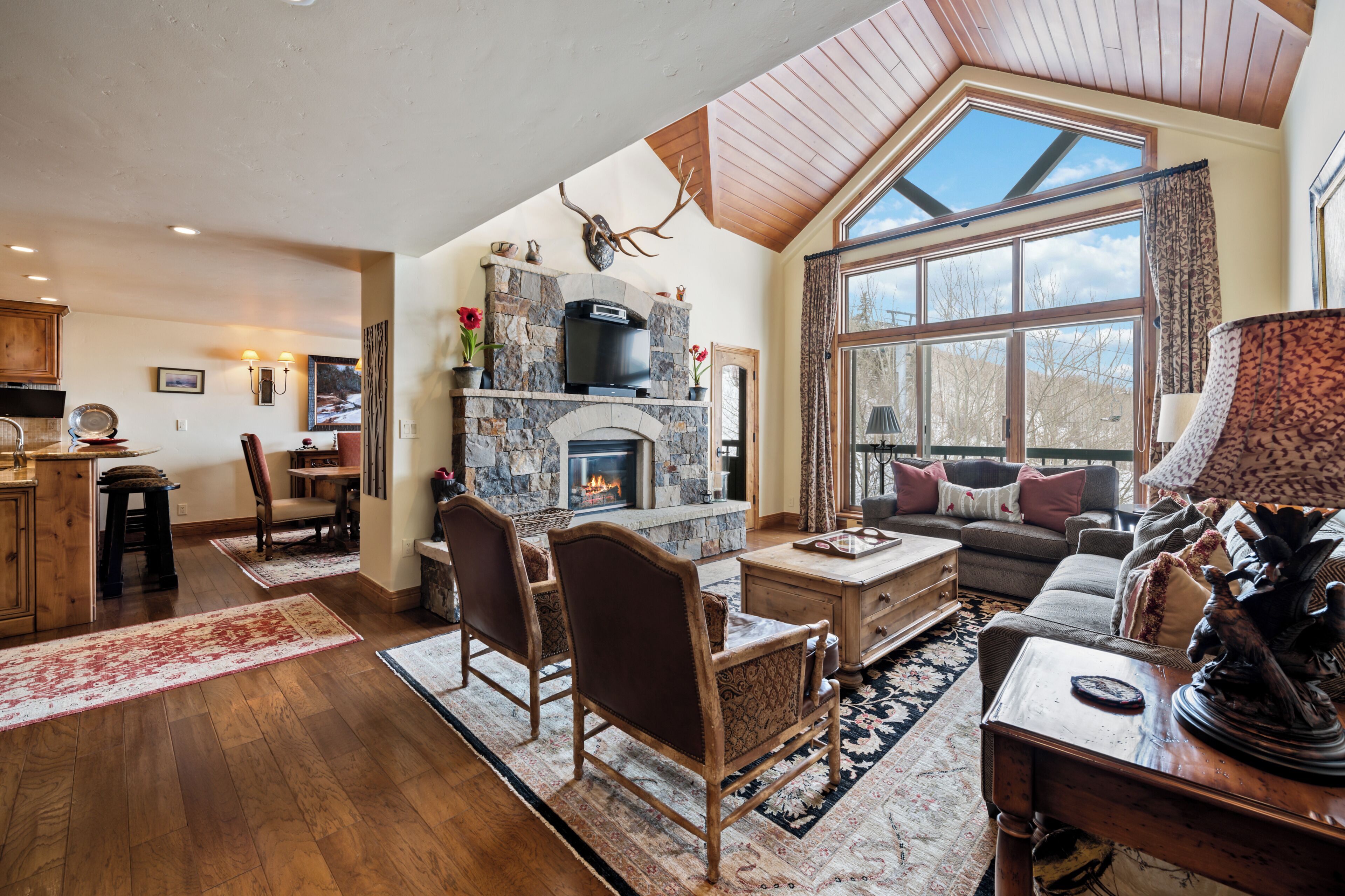 TV, fireplace, computer monitors, printers