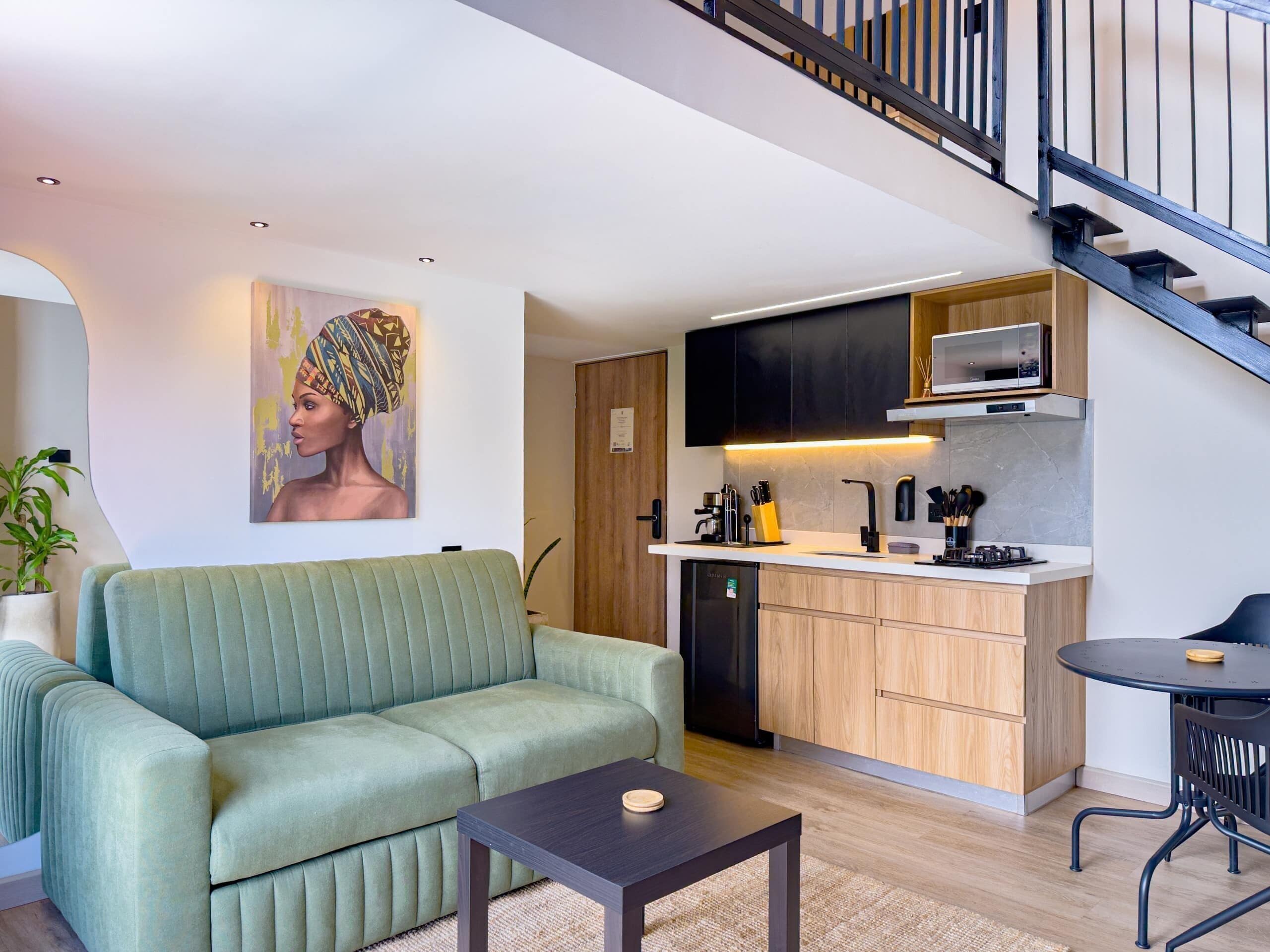 Apartment | Living area | 55-inch Smart TV with digital channels