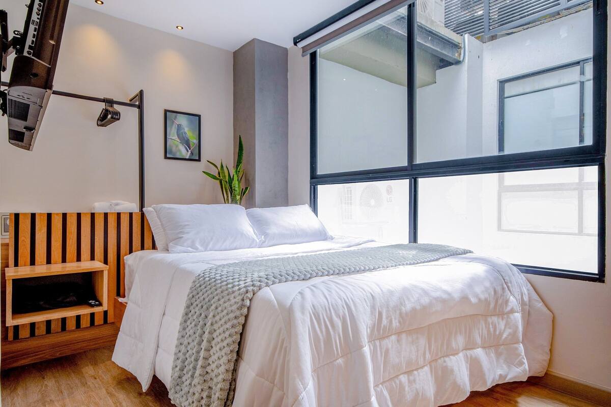Apartment | Down comforters, in-room safe, desk, blackout drapes