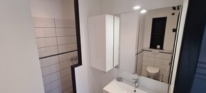 Shower, hair dryer