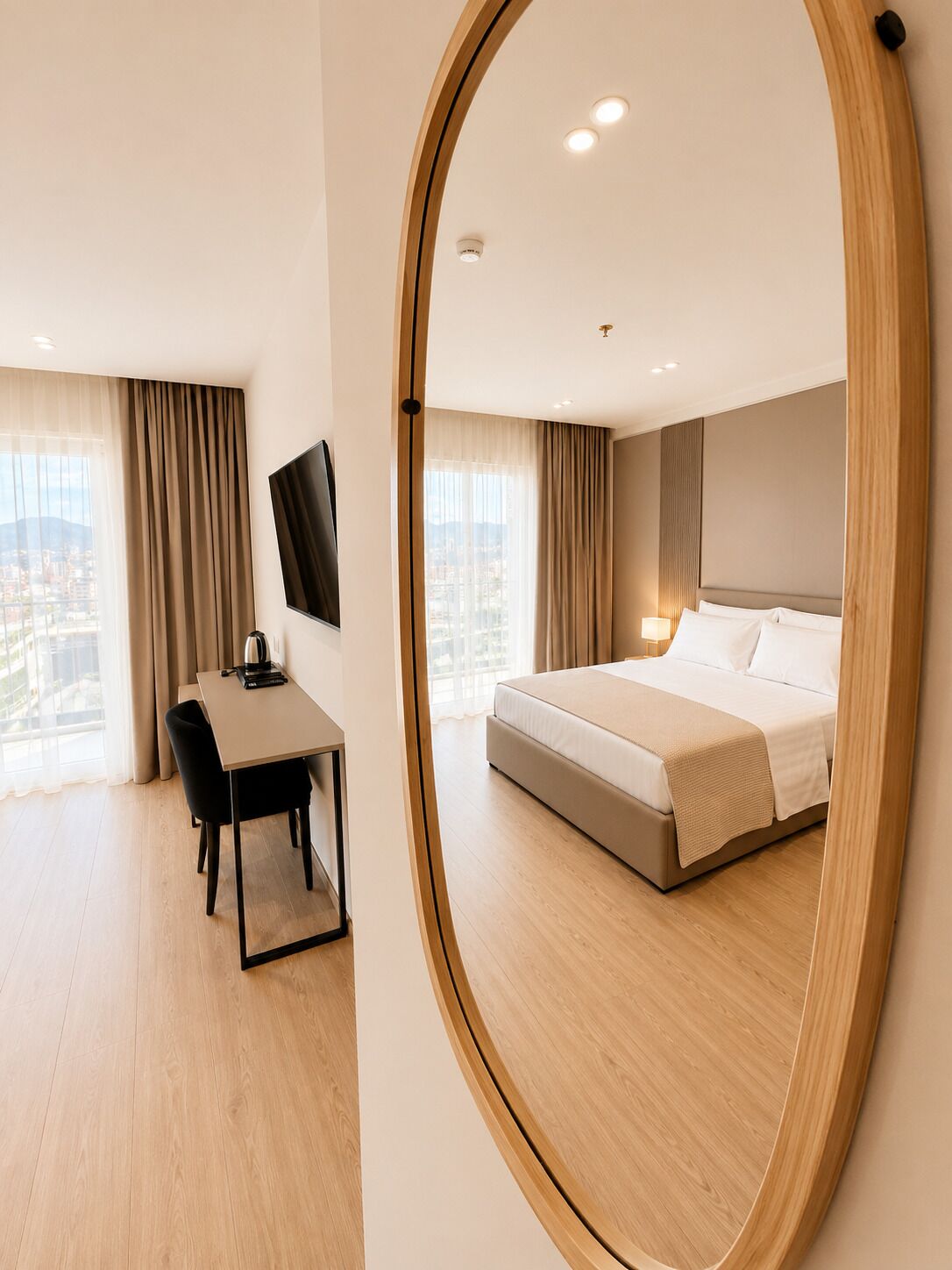 Superior Double Room, Balcony | In-room safe, desk, laptop workspace, blackout drapes