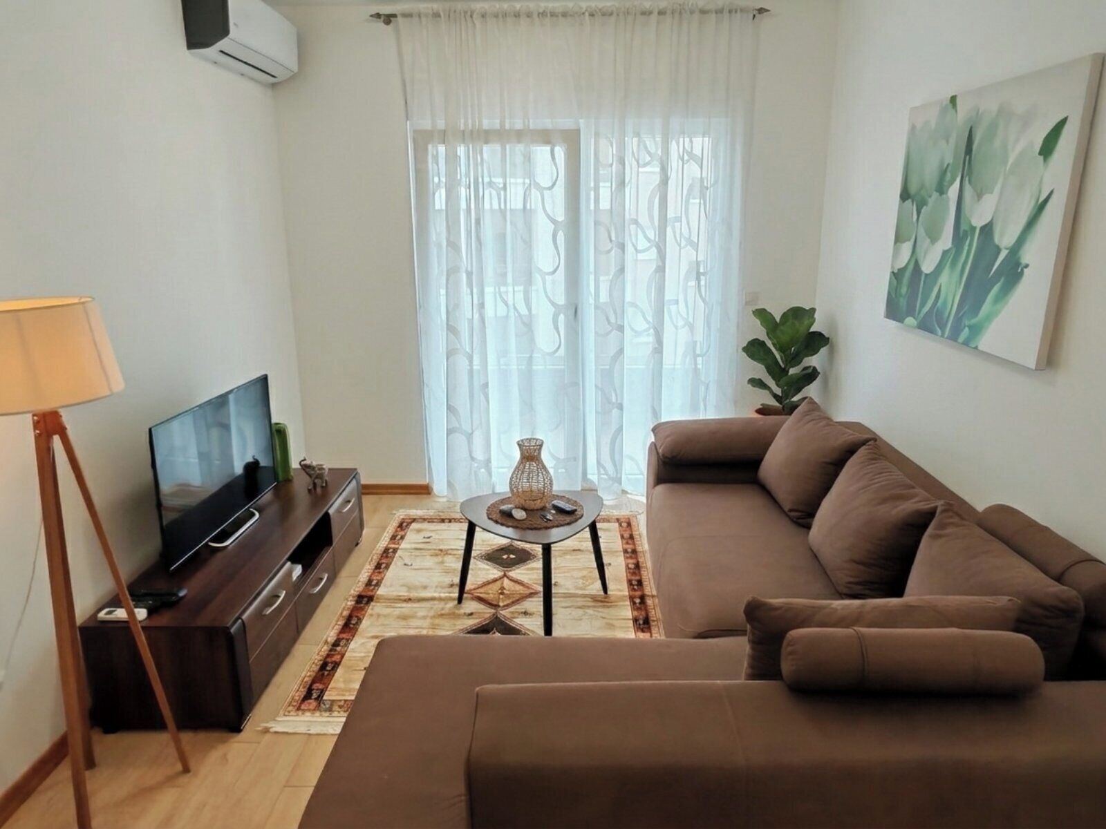 Familienapartment, Balkon, Stadtblick | Wohnbereich