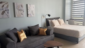 Premium Studio con espectaculares vistas | Área de sala de estar