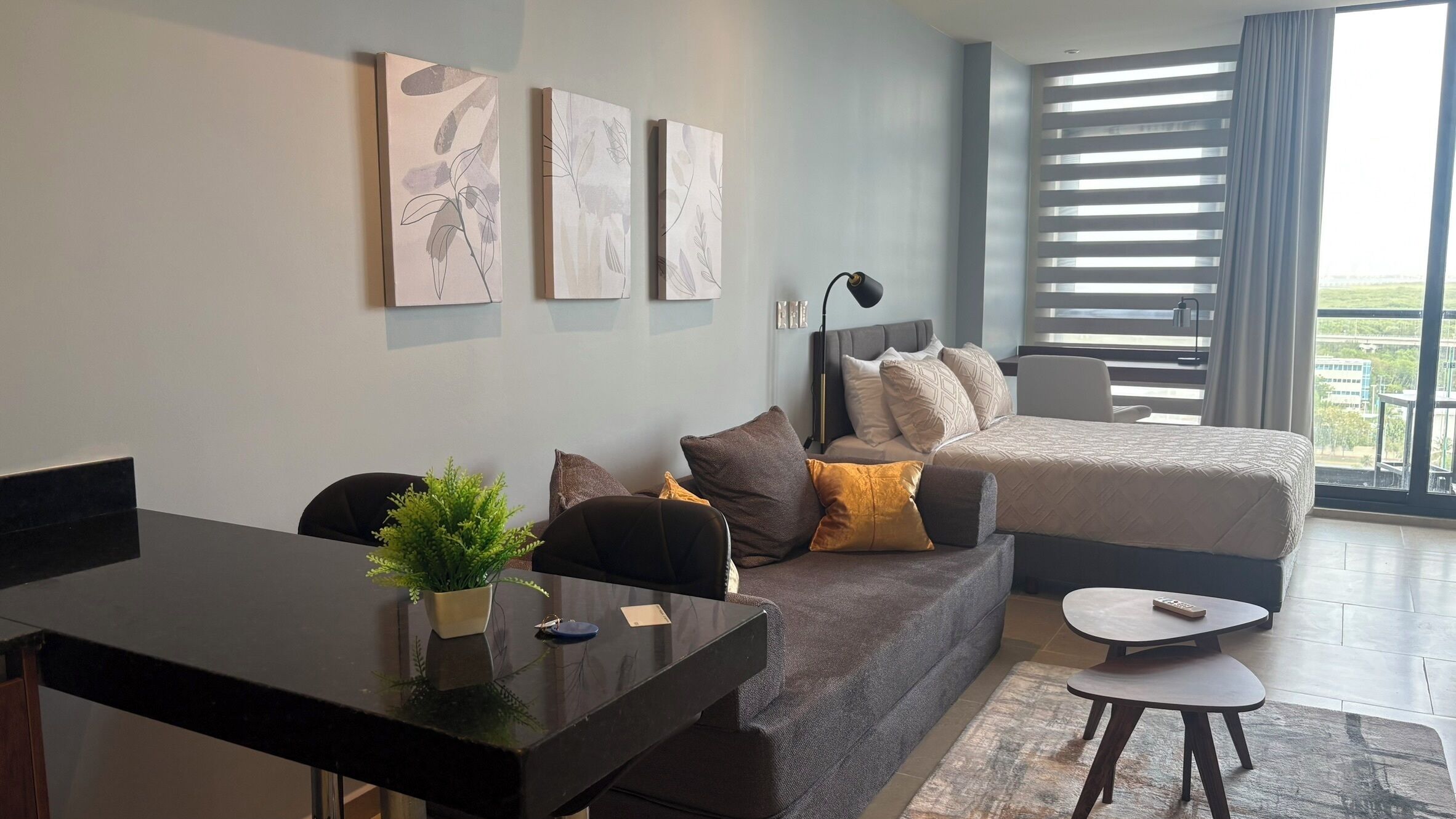 Premium Studio con espectaculares vistas | Área de sala de estar