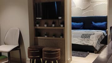 In-room safe, desk, laptop workspace, blackout drapes