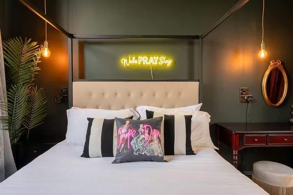The bedroom offers flexibility and comfort with a cozy king bed, ensuring a restful retreat for a peaceful night's sleep.