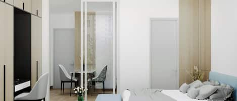 Studio, No Windows | Desk, laptop workspace, free WiFi, bed sheets
