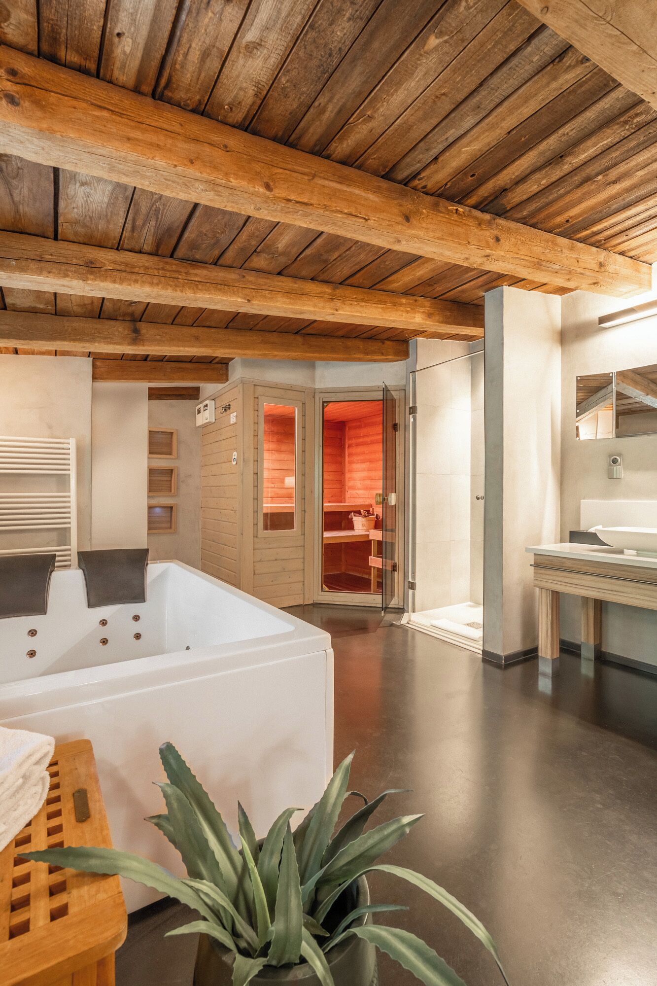 Suite, Seeblick | Badezimmer | Dusche, Regendusche, Haartrockner, Handtücher