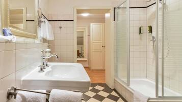 Comfort Double Room, Lake View | Bathroom | Shower, hair dryer, towels, soap