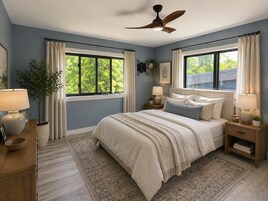 Luxury Apartment, Pets Allowed, Mountain View | Laptop workspace, blackout drapes, iron/ironing board, free WiFi