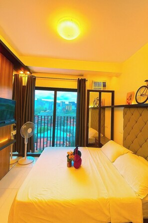 Appartamento familiare, 1 letto queen, balcone, vista città | Wi-Fi gratuito
