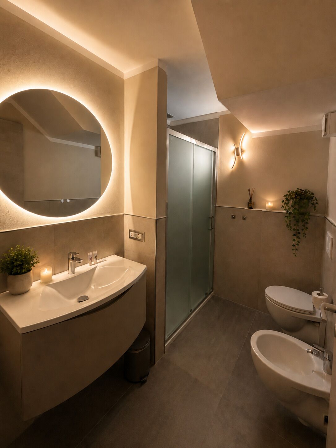 Alloggio su due livelli, 1 camera da letto, cucina | Bagno | Doccia, soffione a pioggia, asciugacapelli, asciugamani