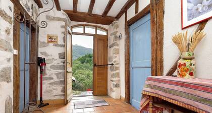 Gite Andourra 3 stars with AC - garden surrounded by forest, mountain view, peaceful, hiking