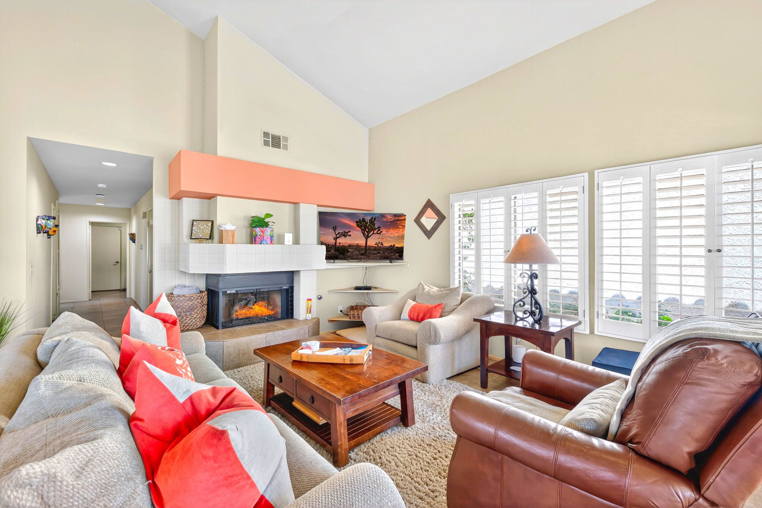 Smart TV, fireplace, offices