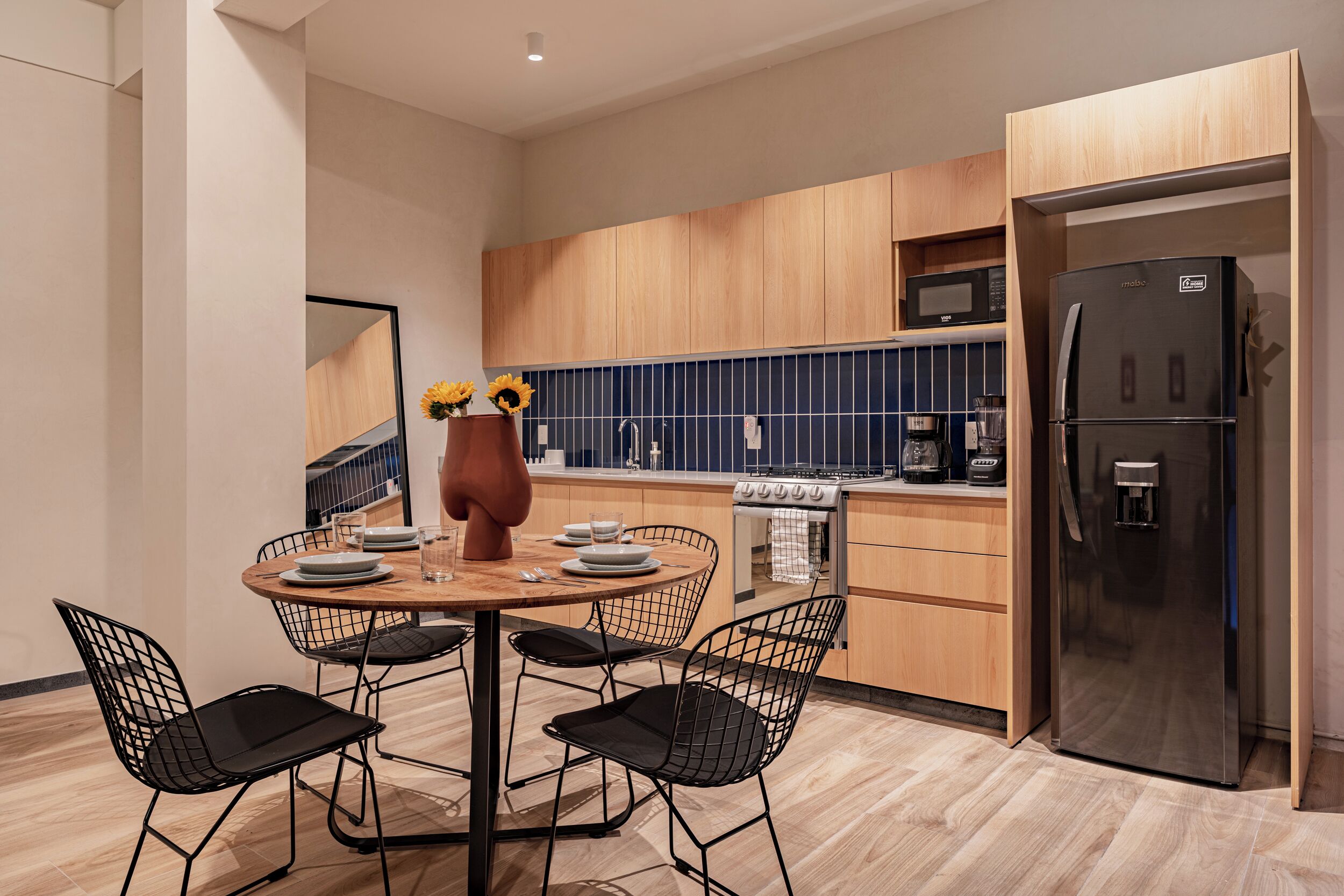 Exclusive Condo | Private kitchen | Full-size fridge, microwave, oven, stovetop