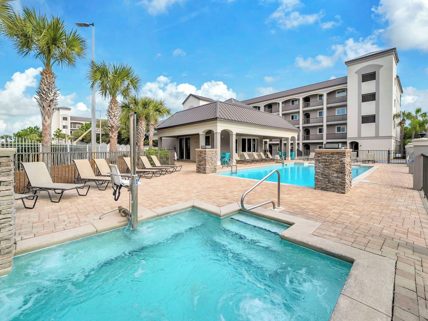 A heated pool