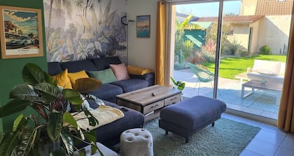 The perfect getaway with a garden—5 minutes from the 24-hour race track