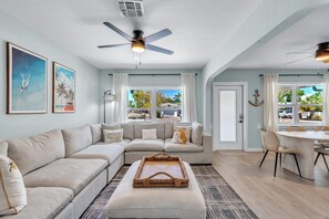 House, Multiple Beds (Sunsets and Sand Beach Getaway) | Living area - Sunsets and Sand Beach Getaway (Indian Rocks Beach)