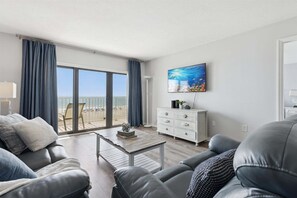 Apartment (2 Bedrooms) | Living area | 45-inch Smart TV with digital channels - Boardwalk 401 (Cocoa Beach)