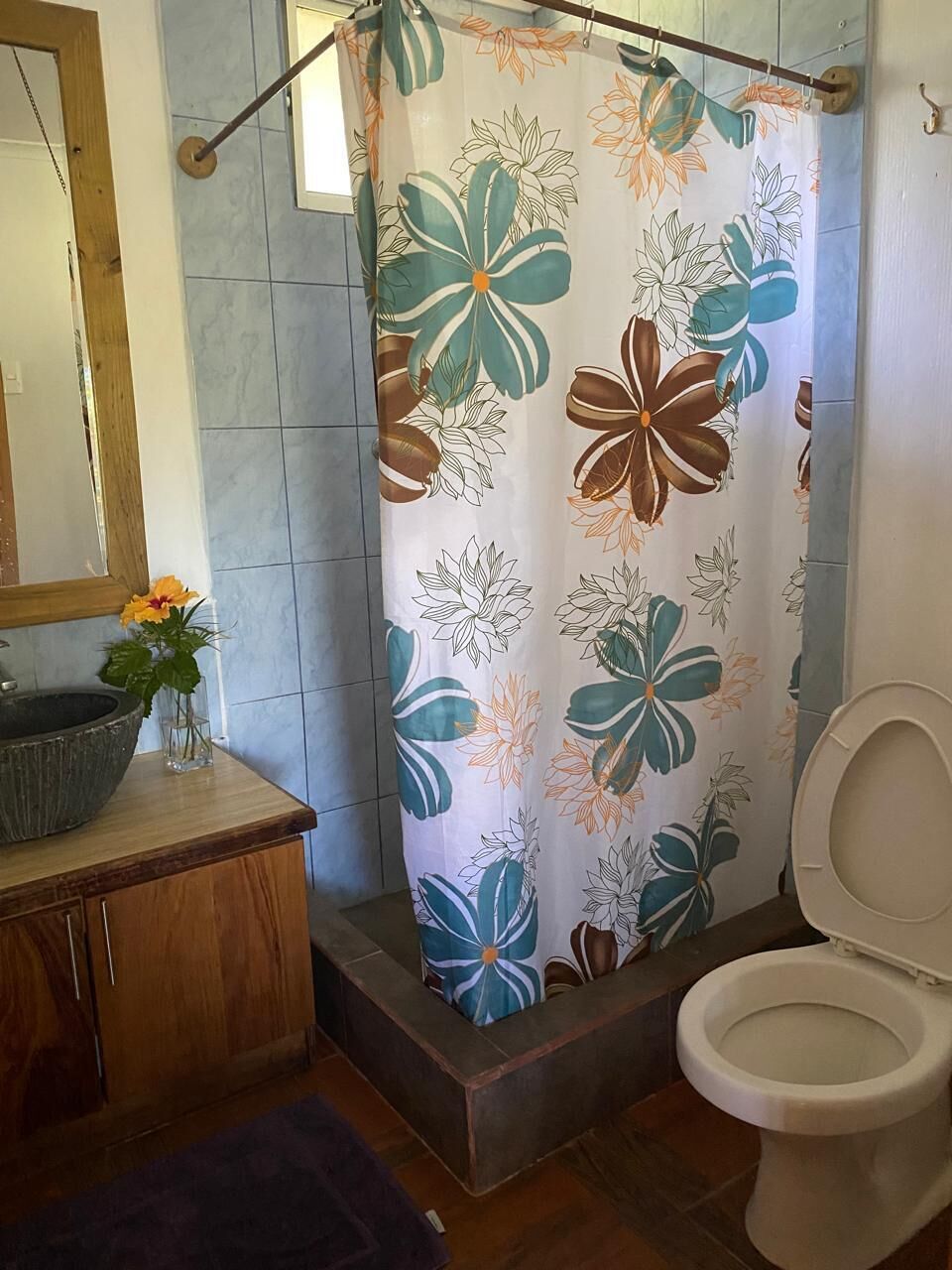 Cabaña Deluxe, patio, vistas al jardín | Baño | Jabón y champú