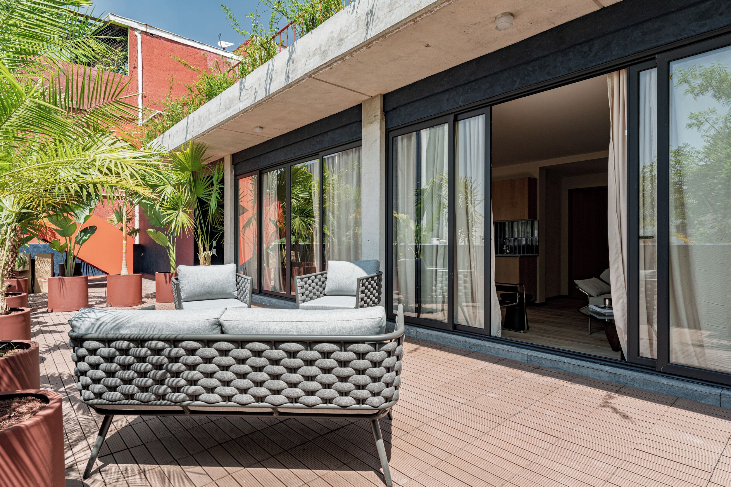 Presidentieel appartement, uitzicht op binnenplaats | Terras