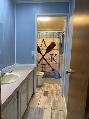 Shower, towels, toilet paper - Welcome to Somewhere on a Lake, a 3BR/2BA waterfront retreat on Lake Palo Pinto. (Gordon)