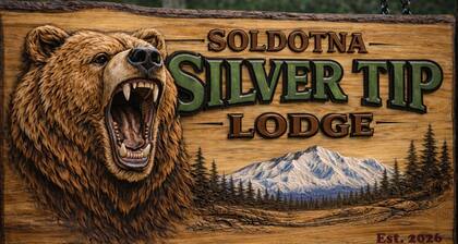 SOLDOTNA SILVER TIP LODGE — Authentic Alaska Log Lodge Near World-Class Fishing