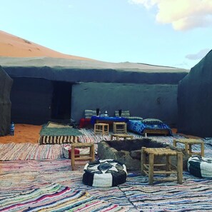 Tent, Balcony, Desert view - Desert Camel Trekking Camp (Taouz)