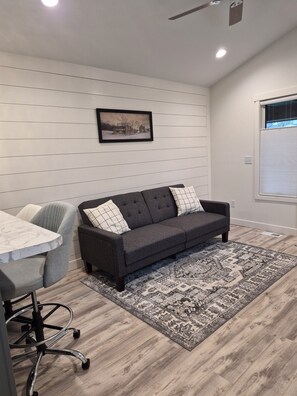 Living area - Cozy 1-bedroom duplex in Greenfield with AC. (Greenfield)