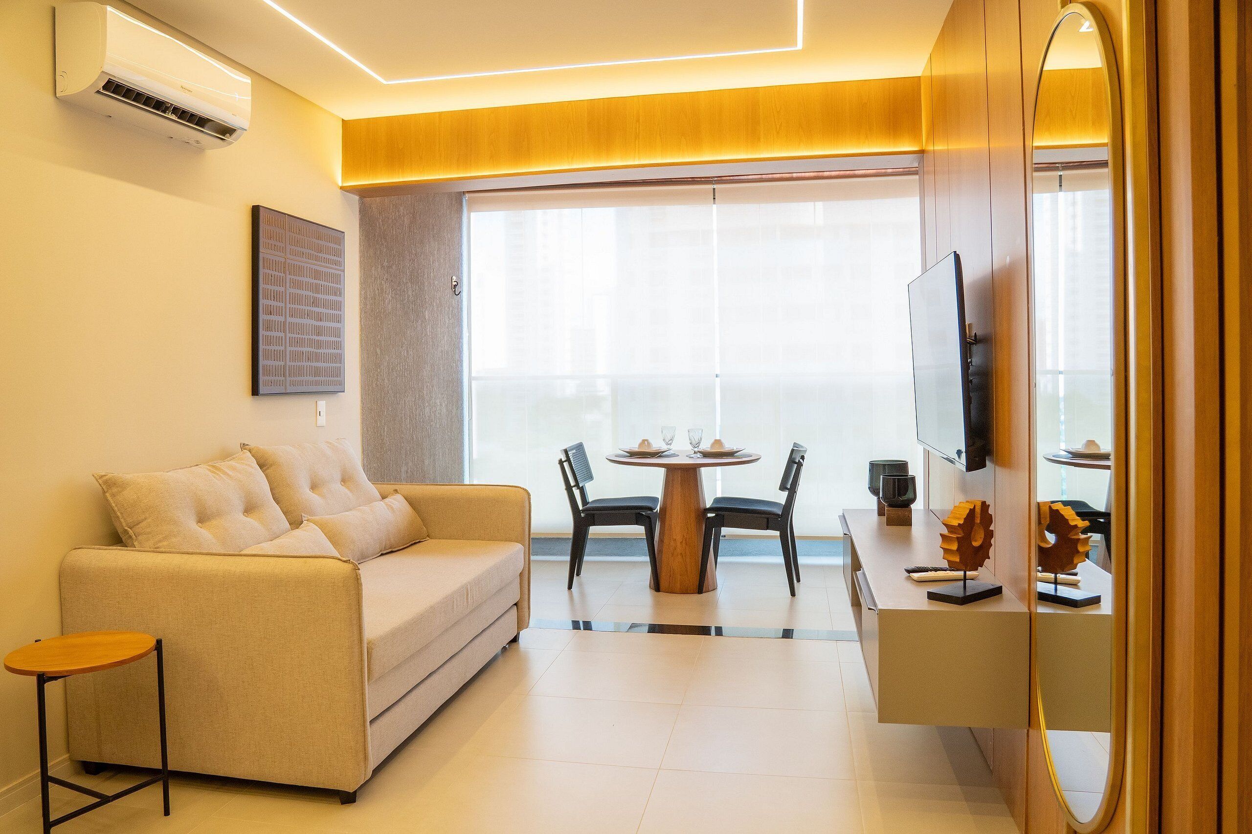 Comfort Apartment | Living area | 43-inch Smart TV with digital channels, Netflix, streaming services