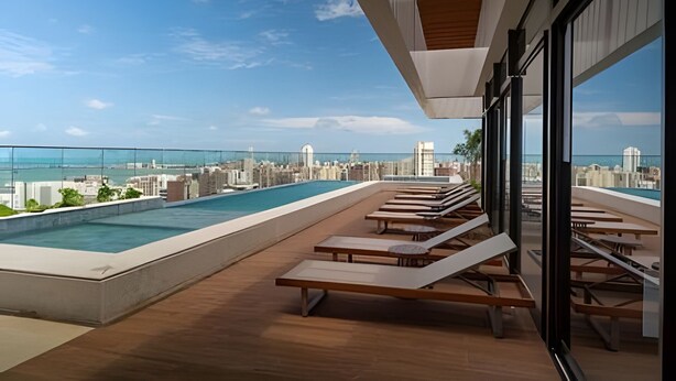 Apartamento | Piscina | 15 piscinas externas, funciona das 5h às meia-noite, espreguiçadeiras