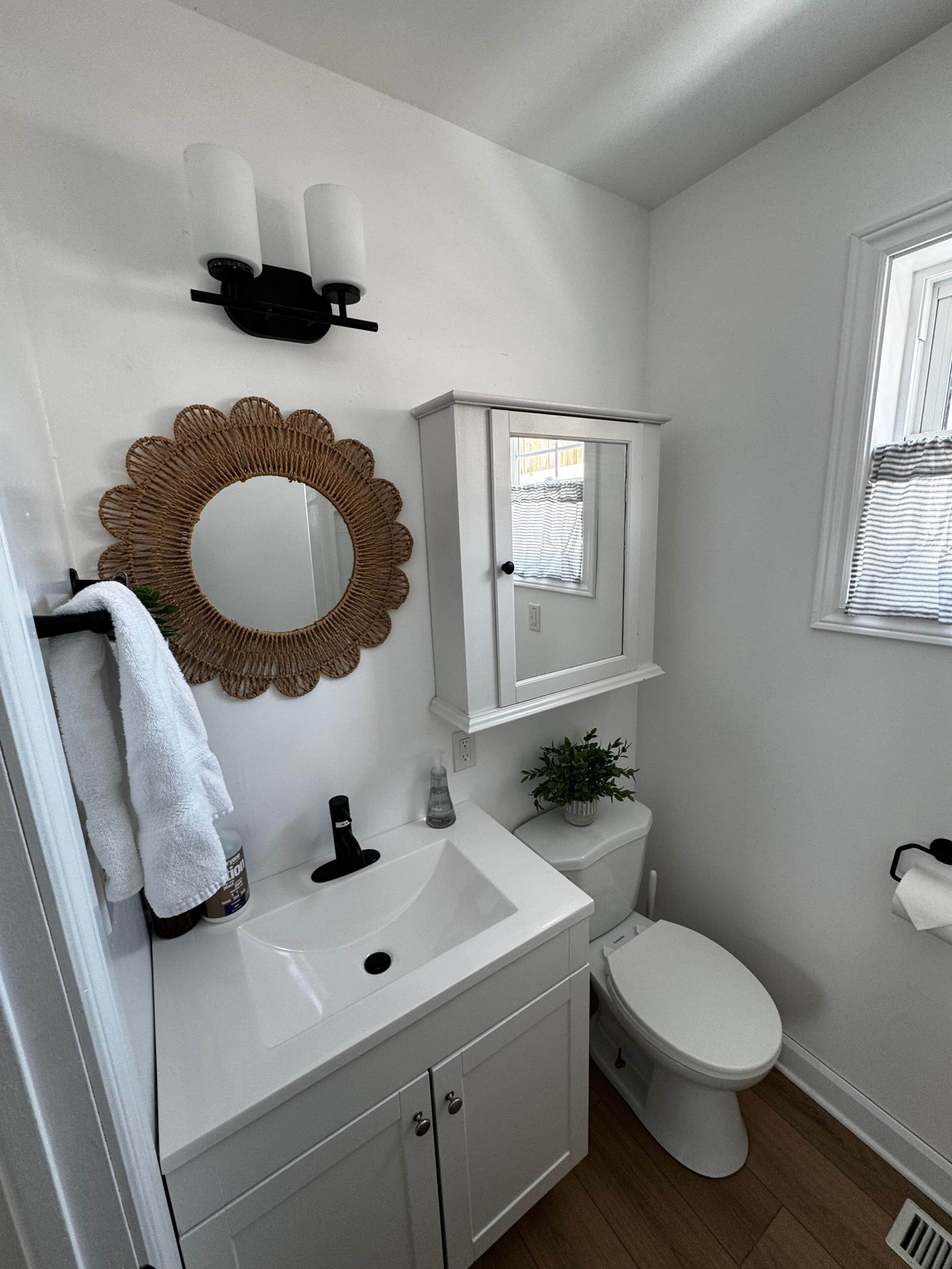 Hair dryer, towels