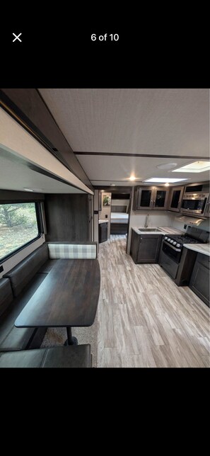 Private kitchen - Montana Moon on the Lake "Transcend Xplor" RV #5 (Babb)