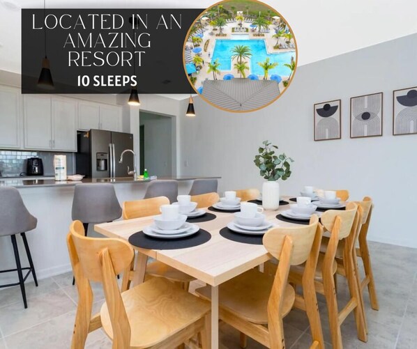 Dining - Townhouse 3 BR, 2.5 BA Villa Sleeps 10! (Davenport)