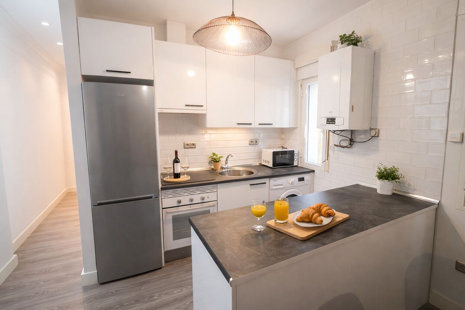 City Apartment, 2 Bedrooms | Private kitchen | Toaster, griddle, cleaning supplies