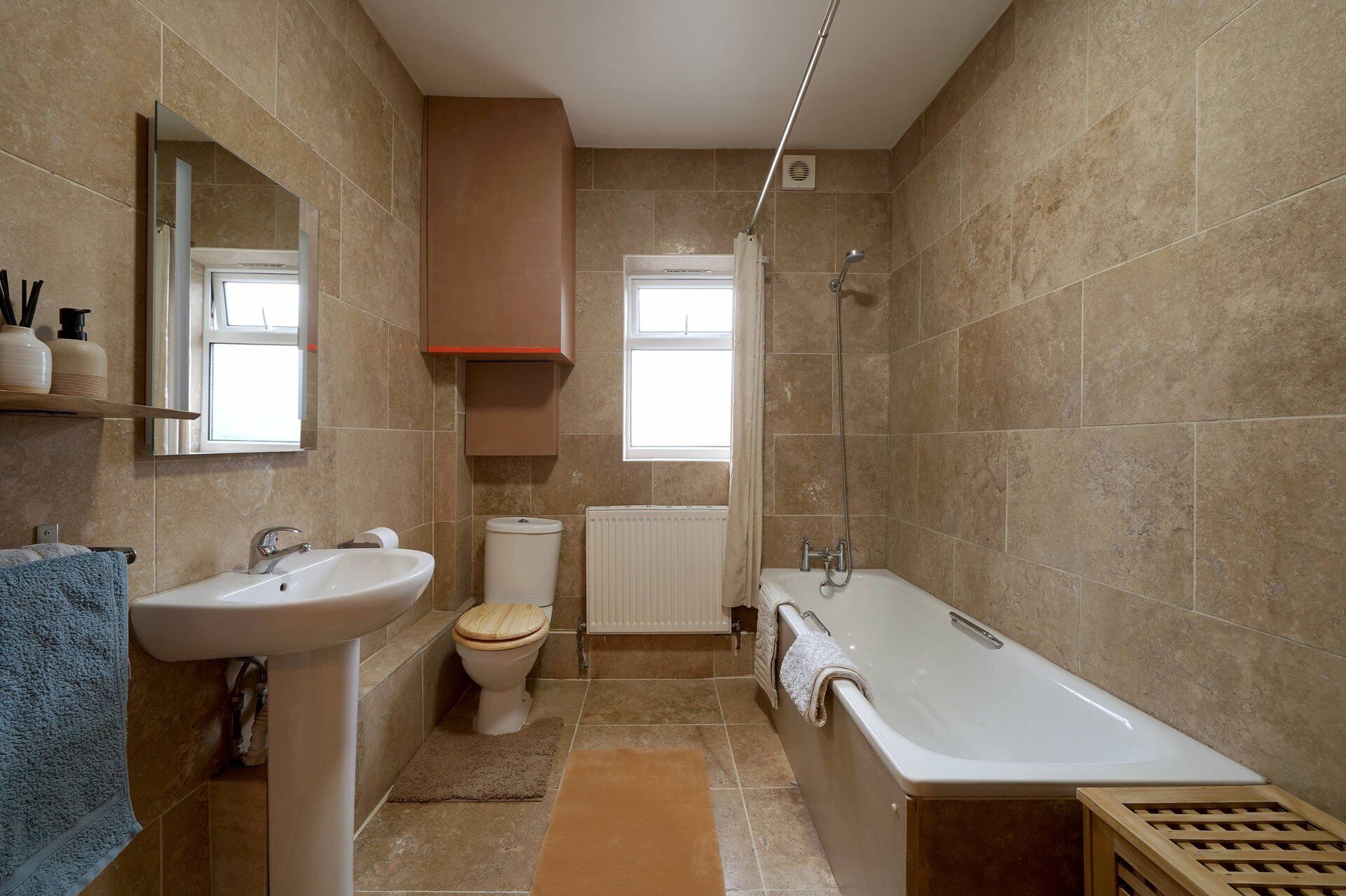Hair dryer, towels