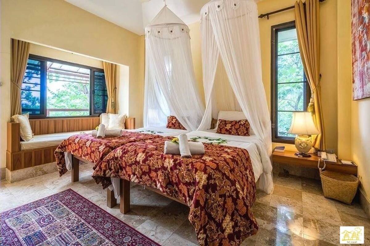 Deluxe-Zweibettzimmer | Schreibtisch, Verdunkelungsvorhänge, kostenloses WLAN, Bettwäsche