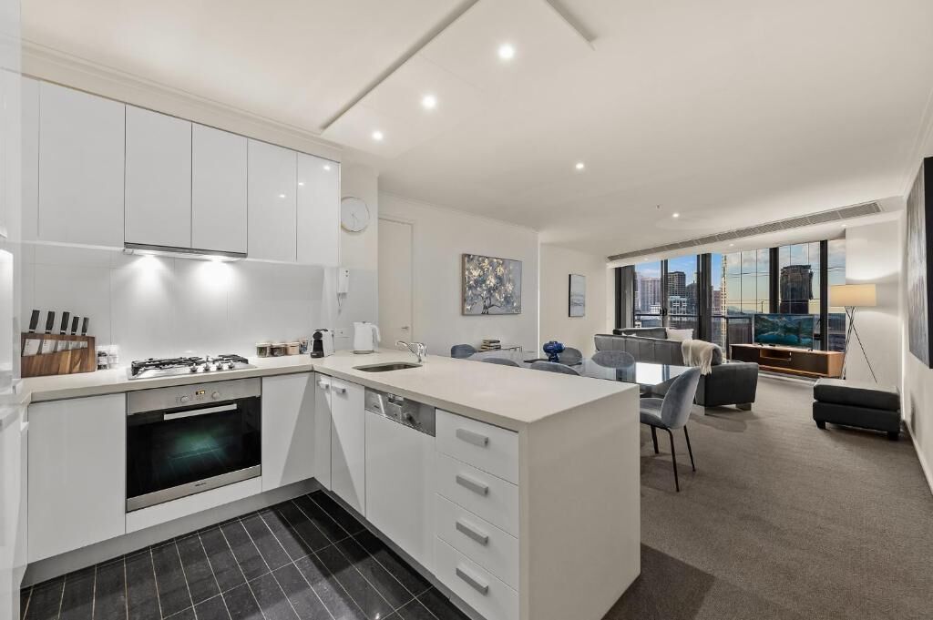 Deluxe Apartment, Balcony, City View | Private kitchen
